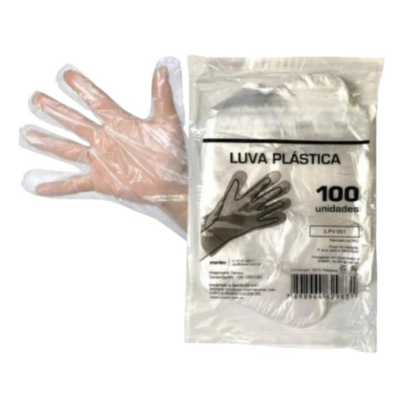 Imagem de Luva descartavel plastica 3 cx 10.000un transparente limpeza