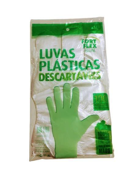 Imagem de Luva Descartavel Plastica Fort Flex 10X100 Uni - Pct