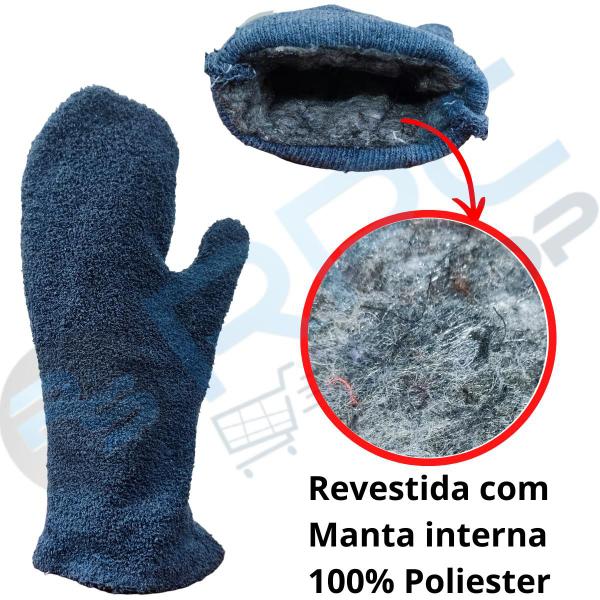 Imagem de Luva Epi Grafatex Térmica Industrial Forno Alta Temperatura Proteção Mão de Gato Segurança Trabalho