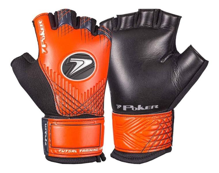 Imagem de Luva Goleiro Futsal Poker Training Focus Preto Vermelho T06