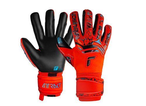 Imagem de Luva Goleiro Reusch Attrakt Gold X - Red/Blue/Black - Tam 9