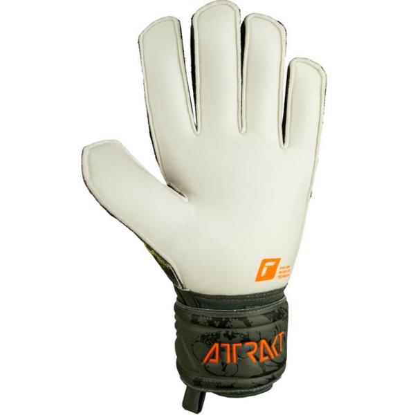 Imagem de Luva Goleiro Reusch Attrakt Solid - Desert Green/Shocking Orange - Tam 9