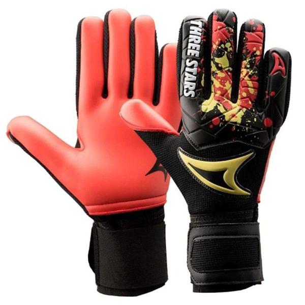 Imagem de Luva Goleiro Three Stars Kick - Ptoamarverm - M