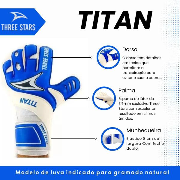 Imagem de Luva Goleiro Three Stars Titan