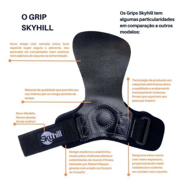 Imagem de Luva Hand Grip Cf Cross Training Skyhill Com Munhequeira