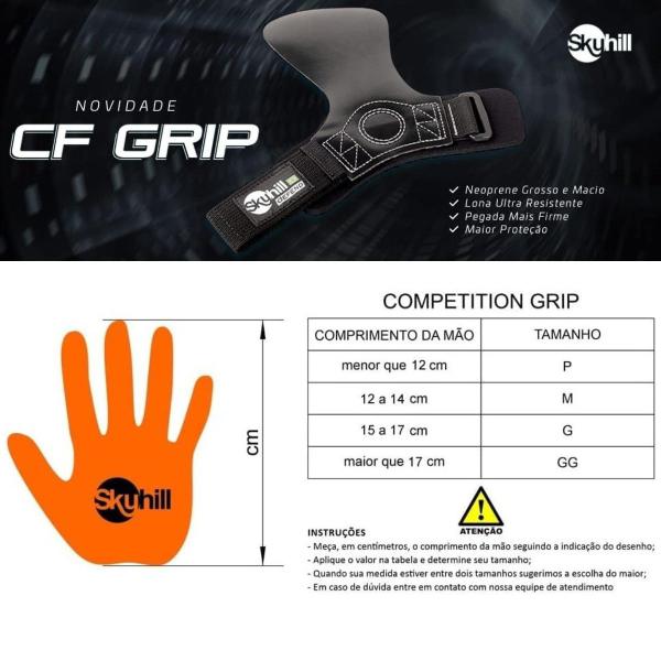 Imagem de Luva Hand Grip Cf Cross Training Skyhill Com Munhequeira