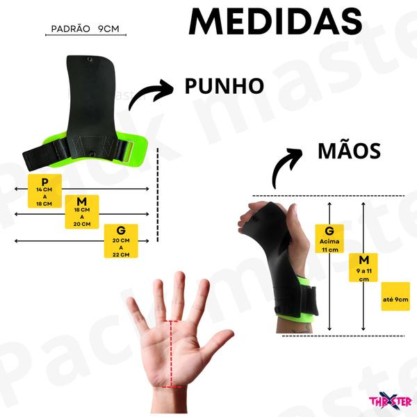 Imagem de Luva hand grip pull up  cross barra fixa premium botão