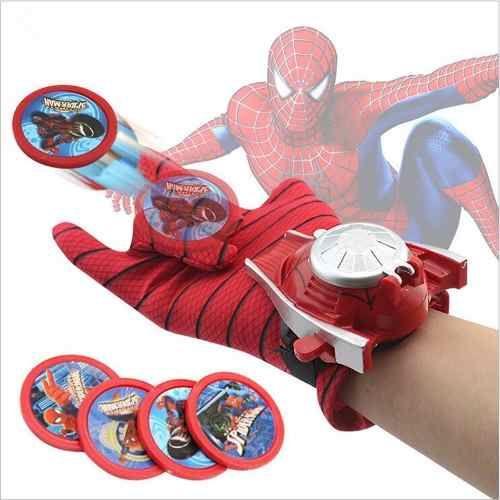 Luva Homem Aranha Lança Disco Teia Brinquedo Lançador Spider - WOL Imagem de Luva Homem Aranha Lança Disco Teia Brinquedo Lançador Spider