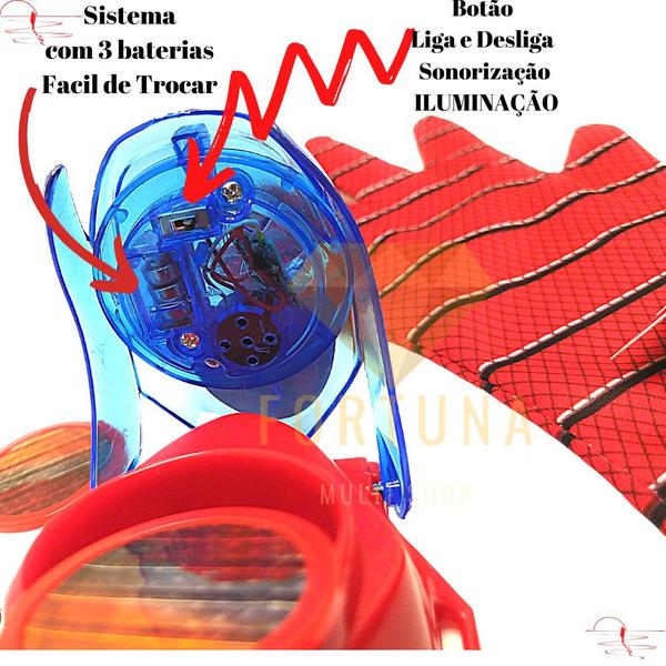 Imagem de Luva Infantil Lança Discos Com Son E Luz De Homem Aranha