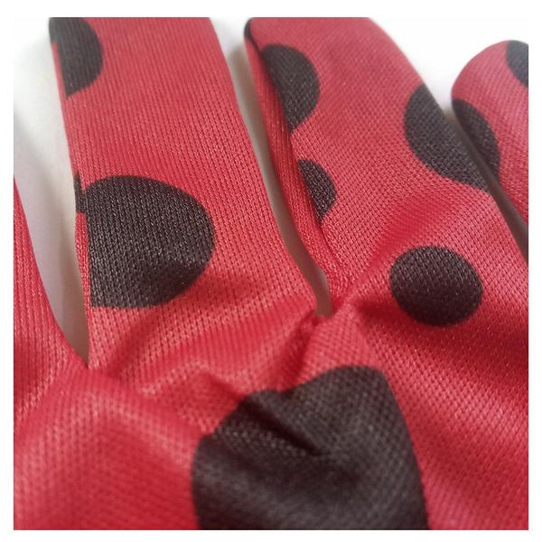 Imagem de Luva Ladybug Vermelha com Bolinhas Pretas Longa - 40cm