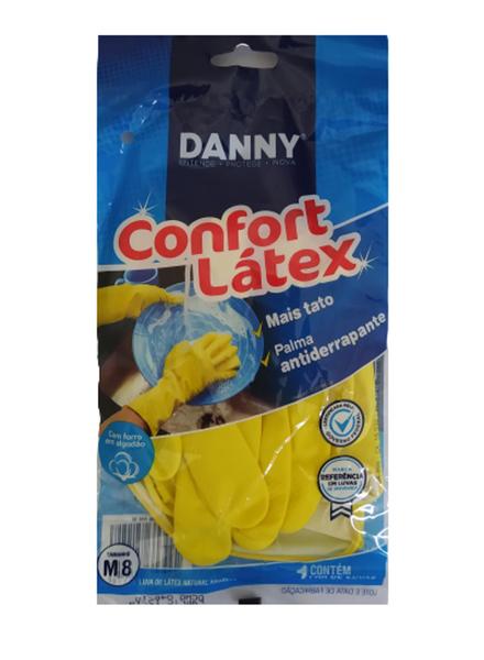 Imagem de Luva Látex Amarela Forrada - Danny - kit c/ 05unidades