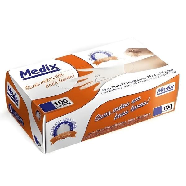 Luva látex c/po tam. p ( 100 un/cx). - medix Imagem de Luva látex c/po tam. p ( 100 un/cx). - medix