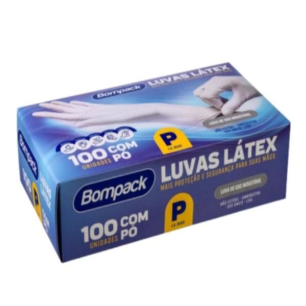 Imagem de Luva Látex com pó 100 unidades Bompack Tam P