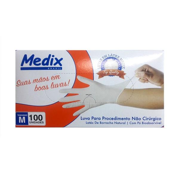 Luva Latex Com Po G Cx Com 100un Medix Imagem de Luva Latex Com Po G Cx Com 100un Medix