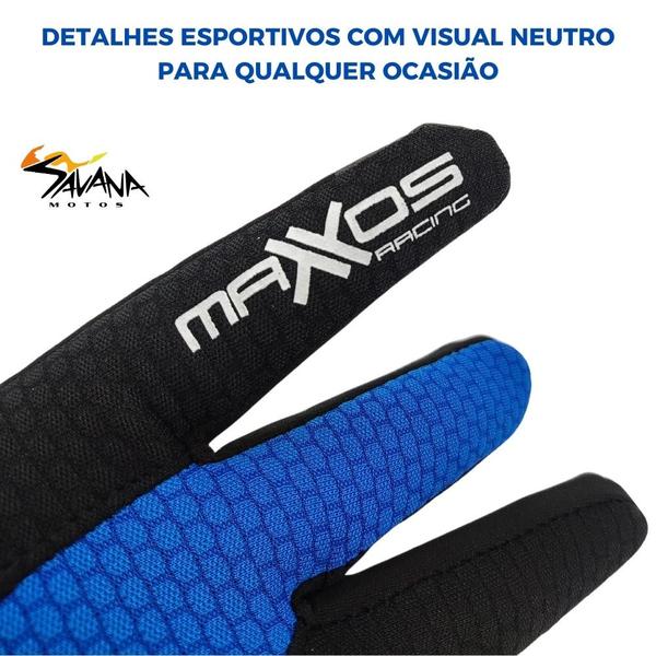 Imagem de Luva mattos racing spark azul impermeável frio touch screen