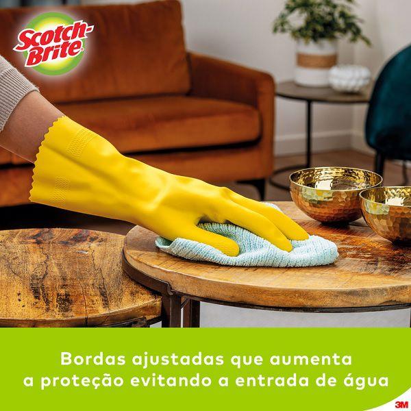 Imagem de Luva Multiuso SCOTCH-BRITE Tamanho P Amarela 3M