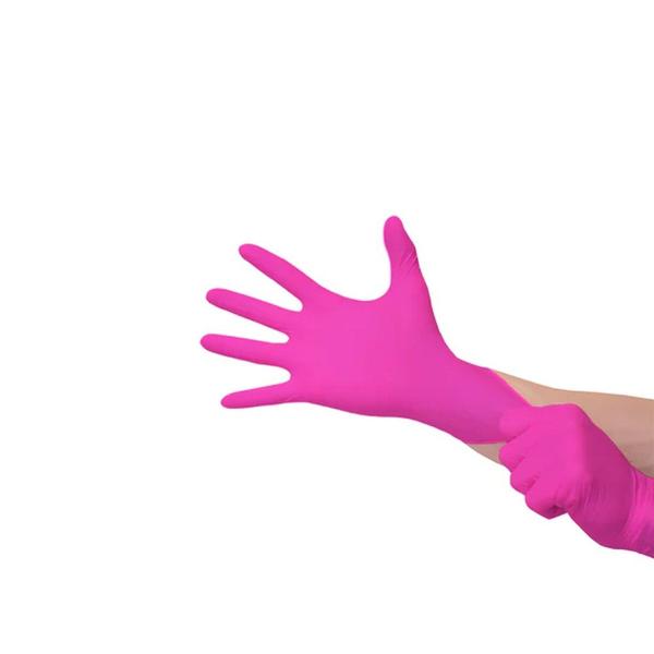 Luva Nitrílica S/Pó Rosa Tam/M 100 un - Medix Imagem de Luva Nitrílica S/Pó Rosa Tam/M 100 un - Medix