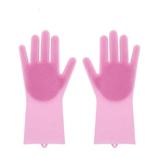 Luva Par Magica Escova Limpeza Silicone Lavar Louça Prato - NA Imagem de Luva Par Magica Escova Limpeza Silicone Lavar Louça Prato