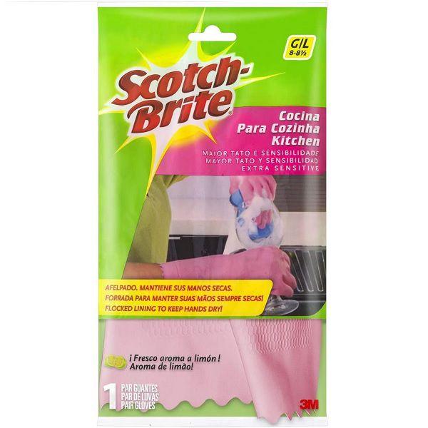 Imagem de Luva para Cozinha SCOTCH-BRITE TAM G Rosa 3M