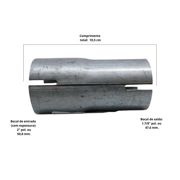 Imagem de Luva Para Emendar Tubo De 1.7/8 Pol. Para 2 Pol. 10 cm