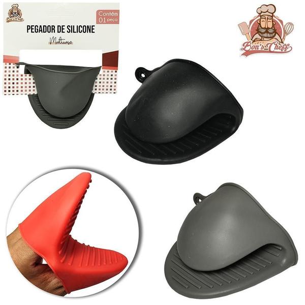 Imagem de Luva Pegador De Cozinha De Silicone 10X8Cm Bons Cheff