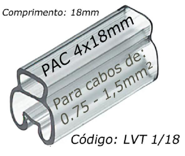 Imagem de Luva plastica transp. lvt-1/18 thermo p/ fios 0.75-1.5mm - pct c/1000pcs (proauto)