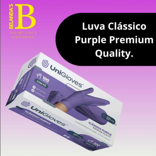 Imagem de Luva proc c/pó classico premium quality purple - tam: p