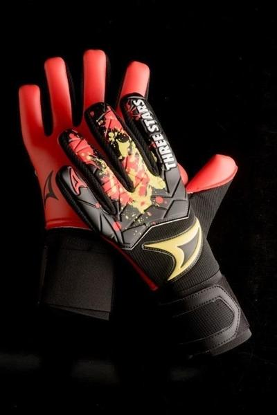 Imagem de Luva Profissional De Goleiro Three Stars Kick Vermelho G = 1