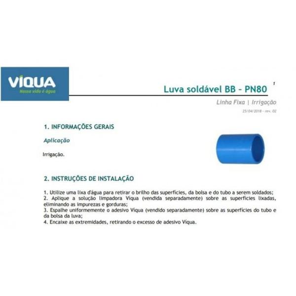 Imagem de Luva soldável 50mm viqua - embalagem c/ 10 unidades