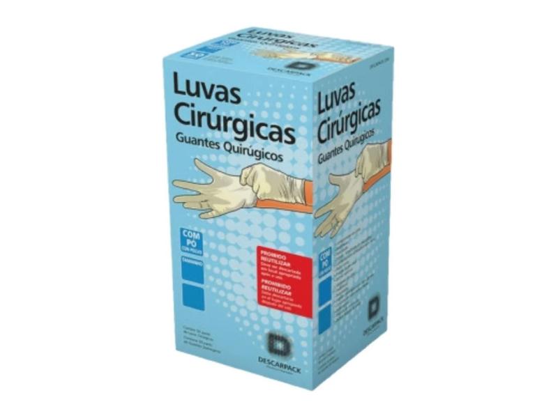 Imagem de Luvas Cirúrgicas Látex Com Pó Estéreis Descarpack 50 Pares