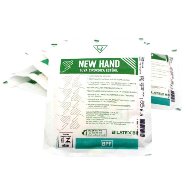 Luvas Cirúrgicas New Hand Látex Texturizadas e Estéreis Imagem de Luvas Cirúrgicas New Hand Látex Texturizadas e Estéreis