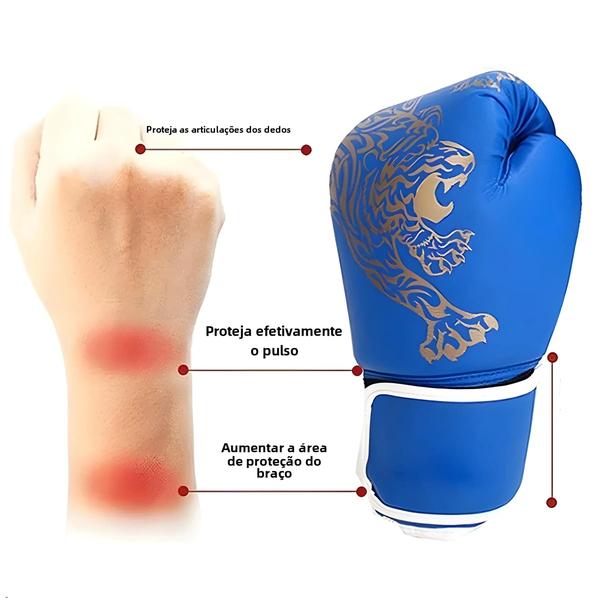 Imagem de Luvas de Boxe de Couro PU Respirável para Crianças e Adultos - Ideal para Academia e Esportes