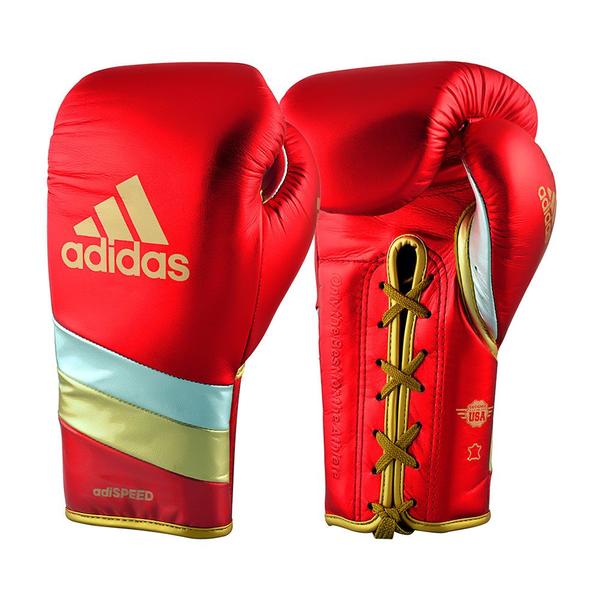 Imagem de Luvas de boxe e kickboxing adidas Adi-Speed  500 Pro Lace em Couro