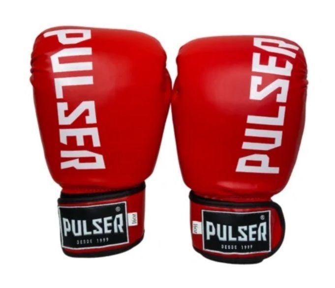 Imagem de Luvas de Boxe Muay Thai 12 Oz Vermelho Minimal Branco Pro Pulser