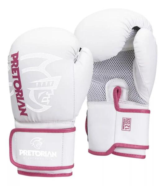 Luvas de Boxe Muay Thai First FX2 Branco-Rosa Pretorian Imagem de Luvas de Boxe Muay Thai First FX2 Branco-Rosa Pretorian