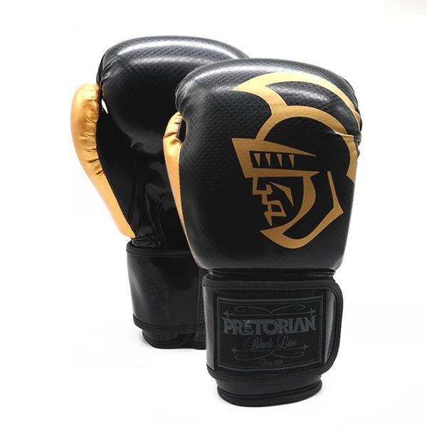 Imagem de Luvas de boxe muay thai pretorian black line gold