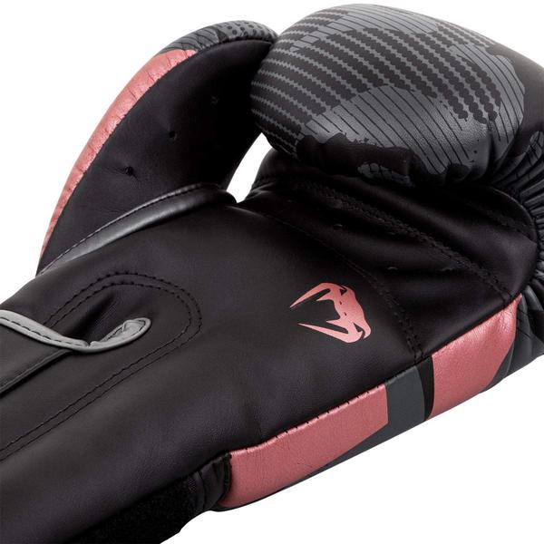 Imagem de Luvas de boxe Venum Elite preto/rosa dourado de 3 camadas de espuma