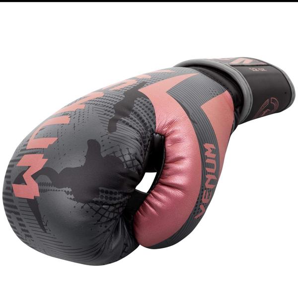 Imagem de Luvas de boxe Venum Elite preto/rosa dourado de 3 camadas de espuma