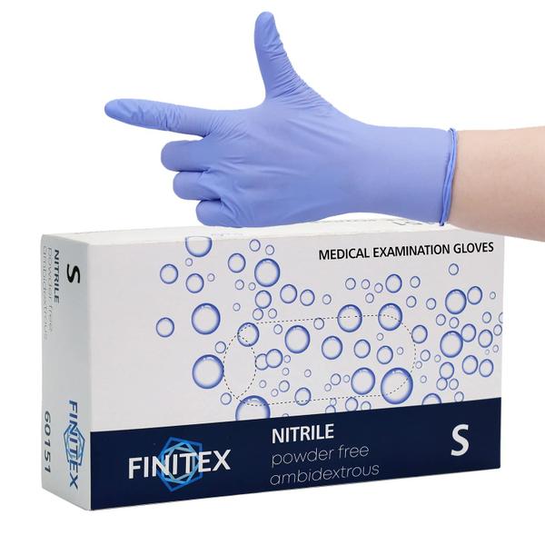 Luvas de exame de nitrilo descartáveis FINITEX 1000 unidades - 3,2 mil Imagem de Luvas de exame de nitrilo descartáveis FINITEX 1000 unidades - 3,2 mil