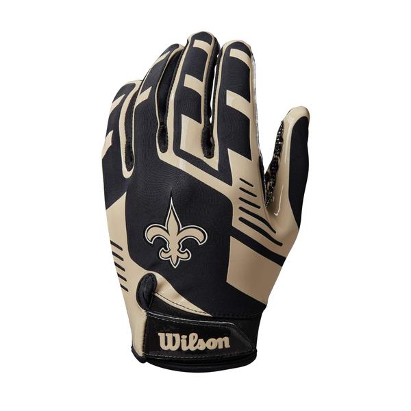 Imagem de Luvas de futebol Wilson NFL Stretch Fit Adult New Orleans Saints