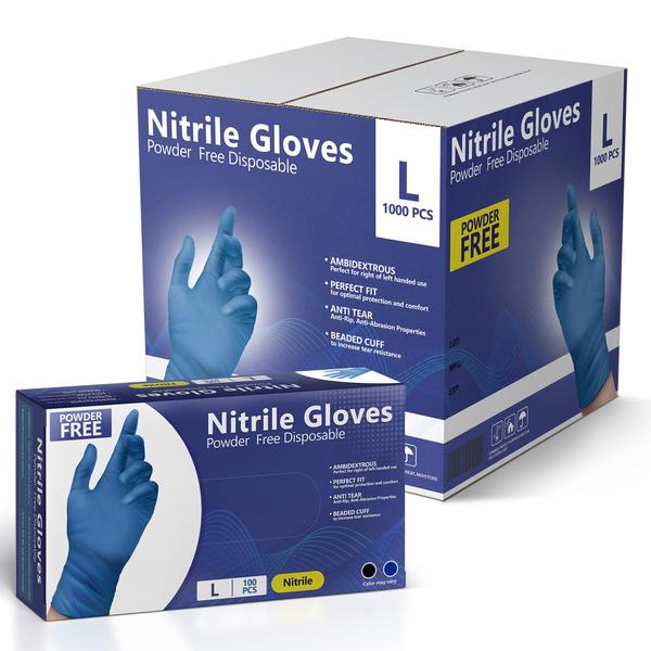 Luvas de nitrilo descartáveis AroCare Powder Free 1000 Gloves XL Imagem de Luvas de nitrilo descartáveis AroCare Powder Free 1000 Gloves XL