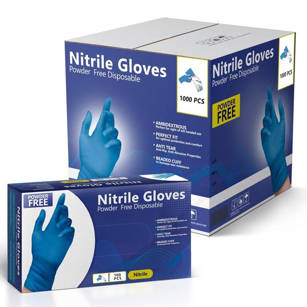 Luvas de nitrilo descartáveis AroCare Powder Free 1000 Gloves XL Imagem de Luvas de nitrilo descartáveis AroCare Powder Free 1000 Gloves XL