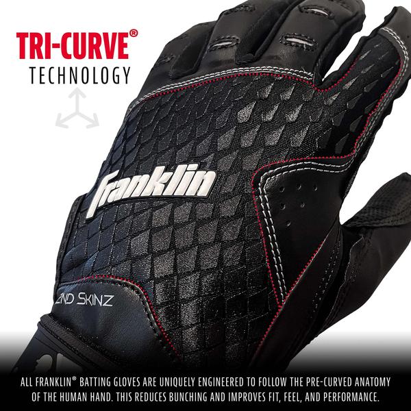 Imagem de Luvas de rebatidas Franklin Sports 2nd Skinz Adult M Black