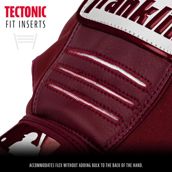 Imagem de Luvas de rebatidas Franklin Sports CFX Pro MLB Adult Burgundy