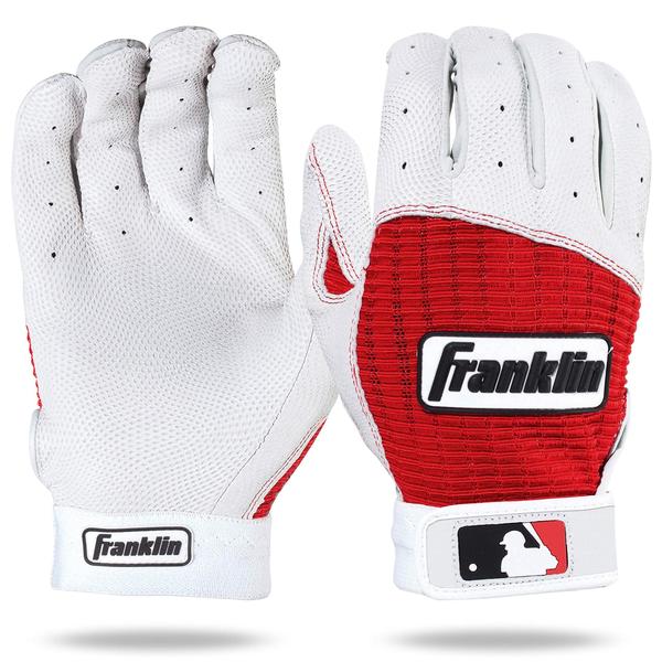 Imagem de Luvas de rebatidas Franklin Sports Pro Classic Baseball vermelhas