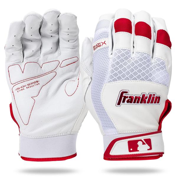 Imagem de Luvas de Rebatidas Franklin Sports Shok-Sorb X - Adulto (Pequeno)