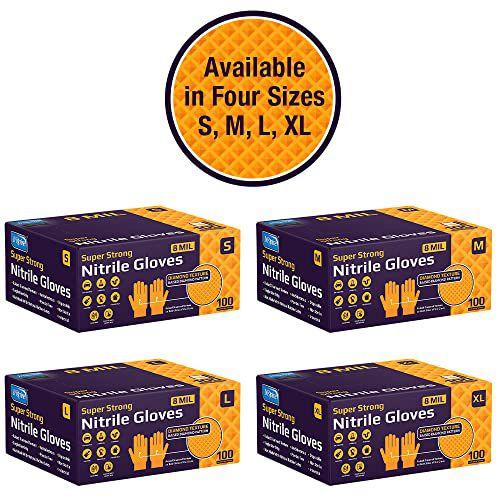 Luvas Descartáveis Inspire Heavy Duty Orange Nitrile ULTR Imagem de Luvas Descartáveis Inspire Heavy Duty Orange Nitrile ULTR
