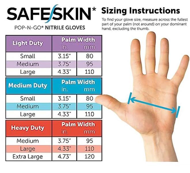 Luvas descartáveis SAFESKIN Heavy Duty Nitrile, pacote 160 Imagem de Luvas descartáveis SAFESKIN Heavy Duty Nitrile, pacote 160