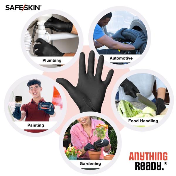 Luvas descartáveis SAFESKIN Heavy Duty Nitrile, pacote 160 Imagem de Luvas descartáveis SAFESKIN Heavy Duty Nitrile, pacote 160