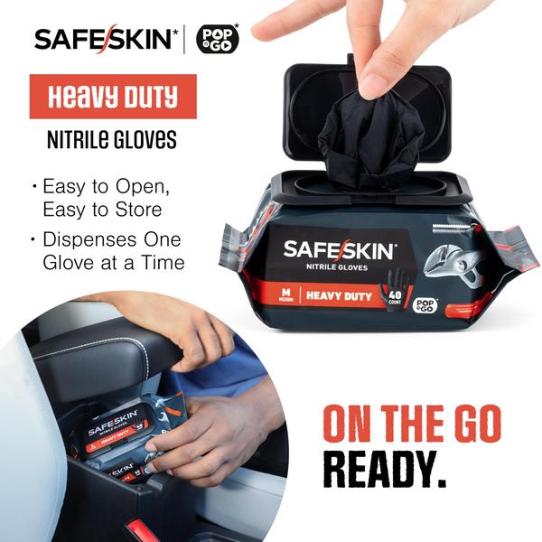 Luvas descartáveis SAFESKIN Heavy Duty Nitrile, pacote 160 Imagem de Luvas descartáveis SAFESKIN Heavy Duty Nitrile, pacote 160